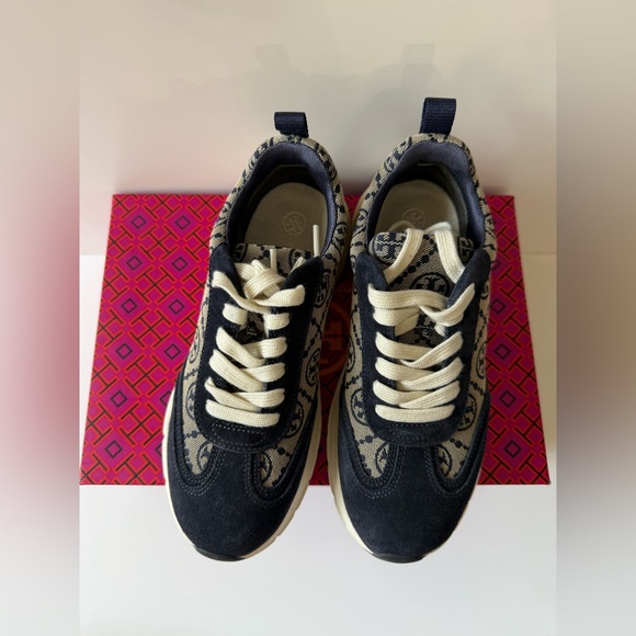Tory Burch T Monogram Good Luck Trainer Sneakers - Picture 6 of 10